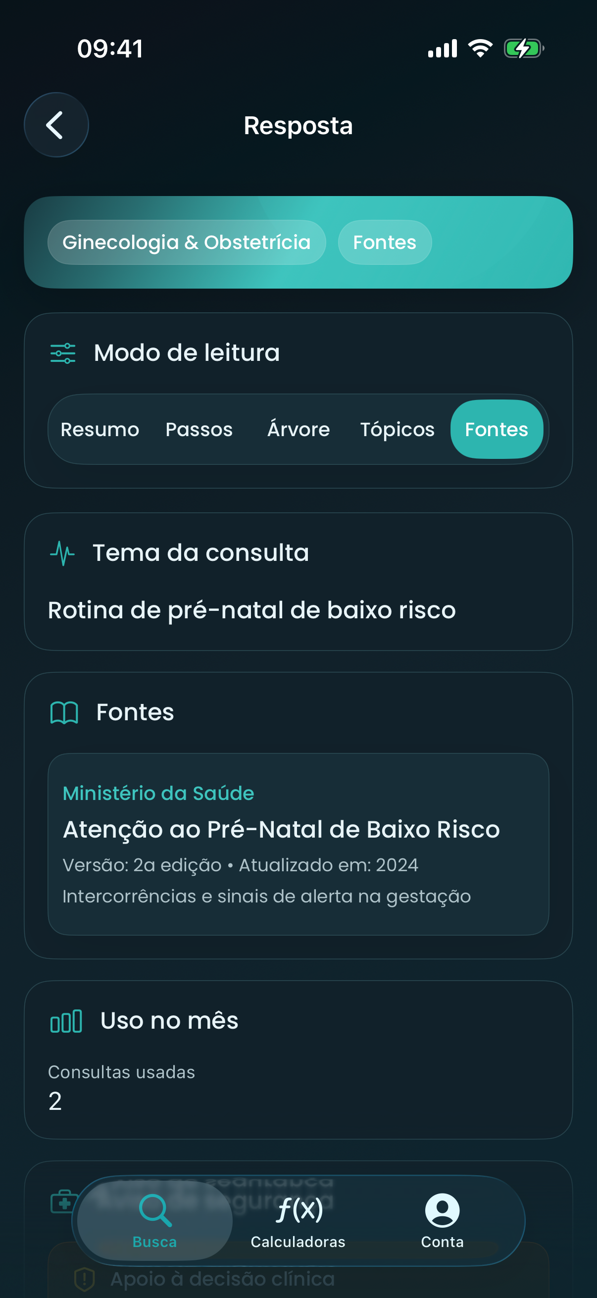 Fontes e referências vinculadas